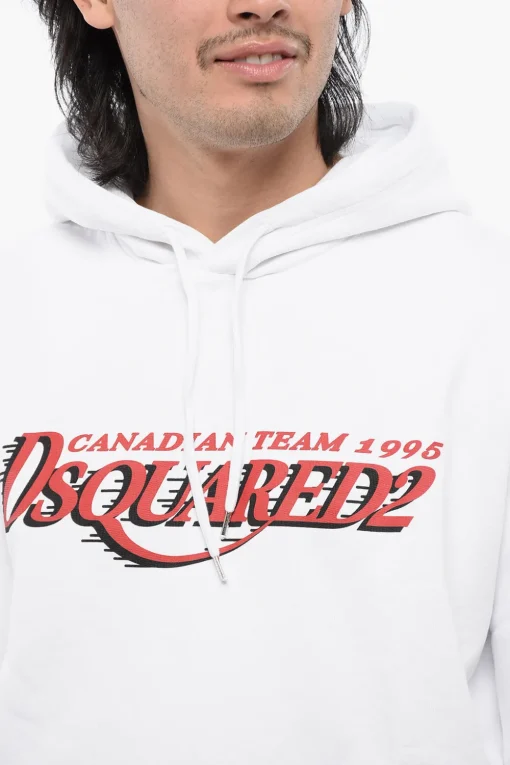 Felpa Hoodie Cool Fit con Stampa Logo>Dsquared2 Fashion
