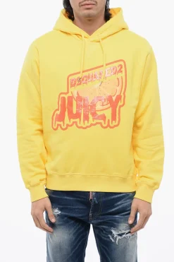 Clearance Felpa Hoodie Cool Fit con Stampa Silicone Lucido Uomo Felpe