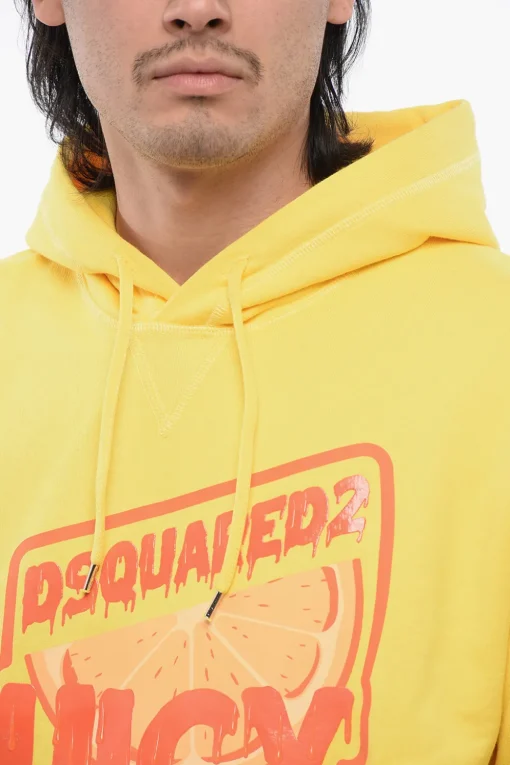 Clearance Felpa Hoodie Cool Fit con Stampa Silicone Lucido Uomo Felpe