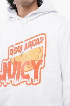 Felpa Hoodie Cool Fit D2 JUICY in Cotone Garzato></noscript>Dsquared2 Sale