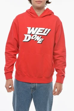 Hot Felpa hoodie Fitted con Logo Lucido Uomo Felpe