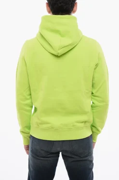 Felpa Hoodie Garzata con Logo Ricamato>Diesel Discount