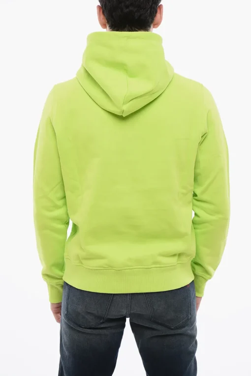 Felpa Hoodie Garzata con Logo Ricamato>Diesel Discount