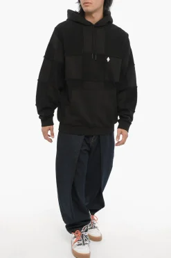 Felpa Hoodie in Cotone a Tinta Unita></noscript>Marcelo Burlon Clearance
