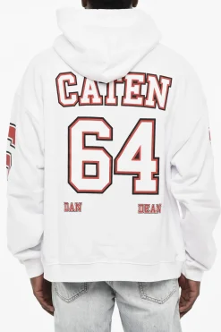 Discount Felpa Hoodie in Cotone Con Tasca Patch Uomo Felpe