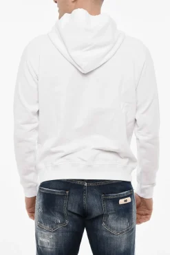 Felpa Hoodie In Cotone con Stampa Logo>Dsquared2 Outlet