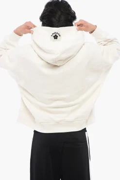 Felpa Hoodie in Cotone con Tasca a Toppa e Spilla>A Paper Kid Sale