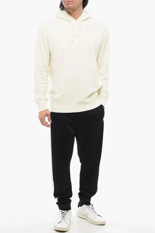Felpa Hoodie in Cotone con Logo in Rilievo>Autry Fashion