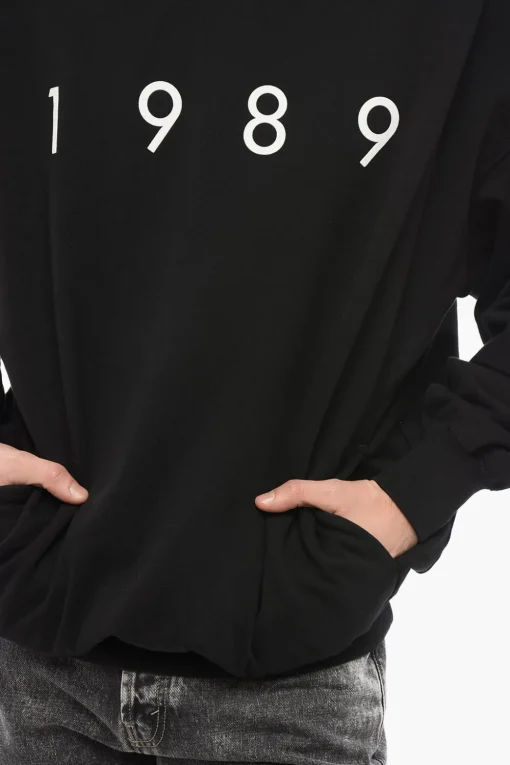 Online Felpa Hoodie In Cotone con Logo Frontale in Rilievo Uomo Felpe