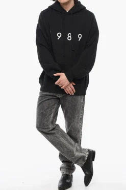 Hot Felpa Hoodie In Cotone con Logo Frontale in Rilievo Uomo Felpe