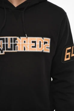 Felpa Hoodie in Cotone con Logo in Rilievo></noscript>Dsquared2 Hot