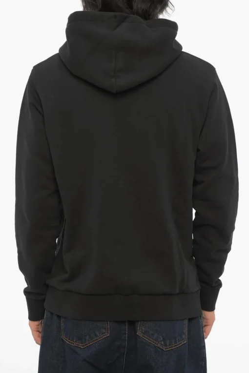 Felpa Hoodie in Cotone ECLIPSE Con Tasca a Toppa>Marcelo Burlon New