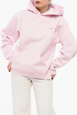 Clearance Felpa Hoodie in Cotone Felpato con Maxi Tasca Donna Felpe