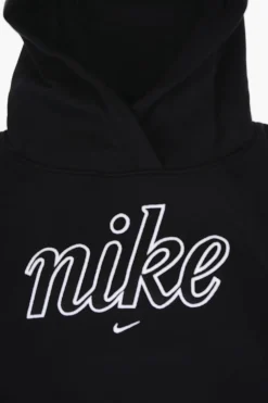 Felpa Hoodie in Cotone Felpato con Logo a Contrasto>Nike KIDS Outlet