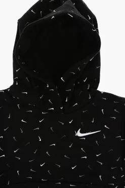 Felpa Hoodie in Cotone Felpato con Logo Stampato All-Over>Nike KIDS Hot