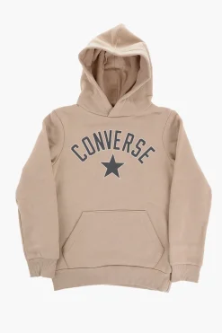 Felpa Hoodie in Cotone Felpato con Logo Stampato>Converse KIDS Clearance