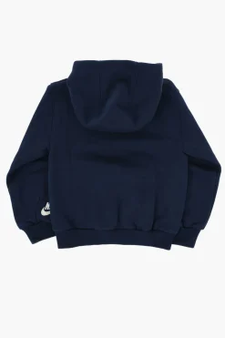 New Felpa Hoodie in Cotone Felpato con Logo in Rilievo Bambino Abbigliamento