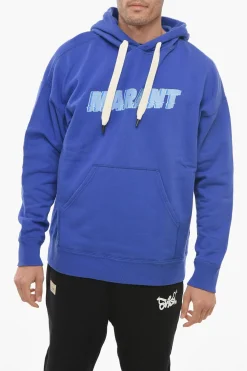 Fashion Felpa Hoodie in Cotone MILEY con Logo Stampato Uomo Felpe