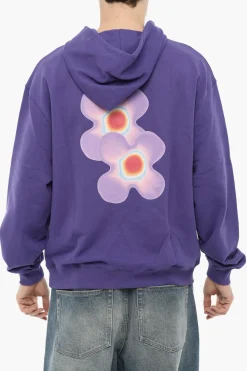 Online felpa Hoodie in cotone Organico con Logo Uomo Felpe