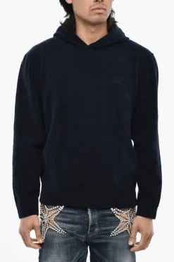 New Felpa Hoodie in Cotone Spugnato con Monogram Uomo Felpe