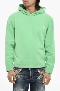 Fashion Felpa Hoodie in Cotone Spugnato con Monogram Uomo Felpe