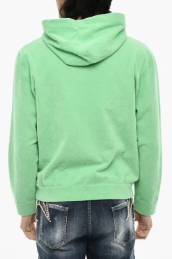 Fashion Felpa Hoodie in Cotone Spugnato con Monogram Uomo Felpe