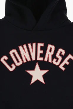 Felpa Hoodie in Misto Cotone Felpato con Logo Frontale>Converse KIDS Discount