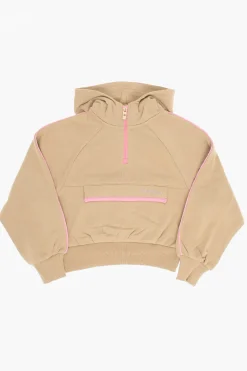 Felpa Hoodie in Misto Cotone con Mezza Zip>Converse KIDS Discount