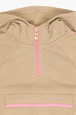 Felpa Hoodie in Misto Cotone con Mezza Zip>Converse KIDS Discount