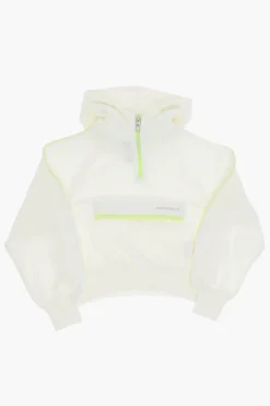 Felpa Hoodie in Misto Cotone con Mezza Zip>Converse KIDS Fashion