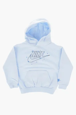 Sale Felpa Hoodie in Tinta Unita con Logo Stampato Bambino Abbigliamento
