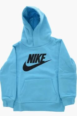 Felpa Hoodie in Tinta Unita con Logo Stampato>Nike KIDS New