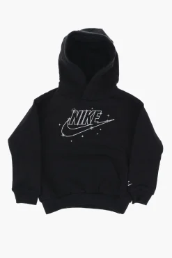 Clearance Felpa Hoodie in Tinta Unita con Logo Stampato Bambino Abbigliamento
