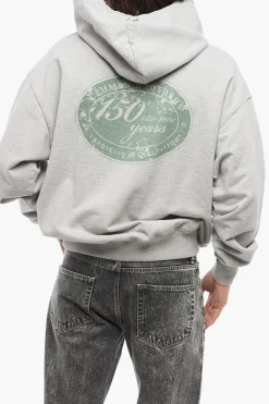 Sale Felpa Hoodie LEHMAN BROTHERS In Cotone con Due Tasche Uomo Felpe