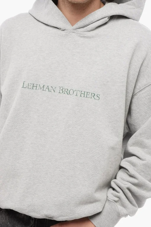 Sale Felpa Hoodie LEHMAN BROTHERS In Cotone con Due Tasche Uomo Felpe