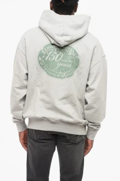 Sale Felpa Hoodie LEHMAN BROTHERS In Cotone con Due Tasche Uomo Felpe