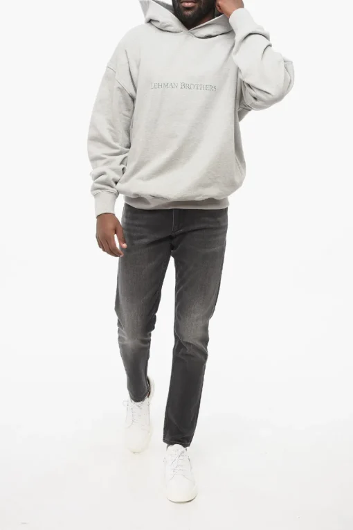Sale Felpa Hoodie LEHMAN BROTHERS In Cotone con Due Tasche Uomo Felpe
