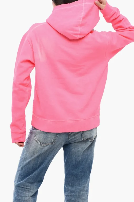 Sale Felpa Hoodie NEON ICON in Cotone Garzato Donna Felpe