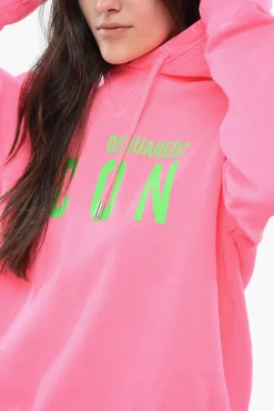 Sale Felpa Hoodie NEON ICON in Cotone Garzato Donna Felpe