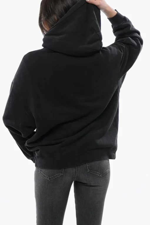 Felpa Hoodie NEW YORK Oversized con Stampa Tono su Tono>R13 Fashion