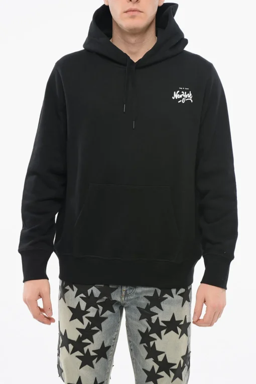Felpa Hoodie NEWYORK in Cotone Garzato>RAG&BONE Best