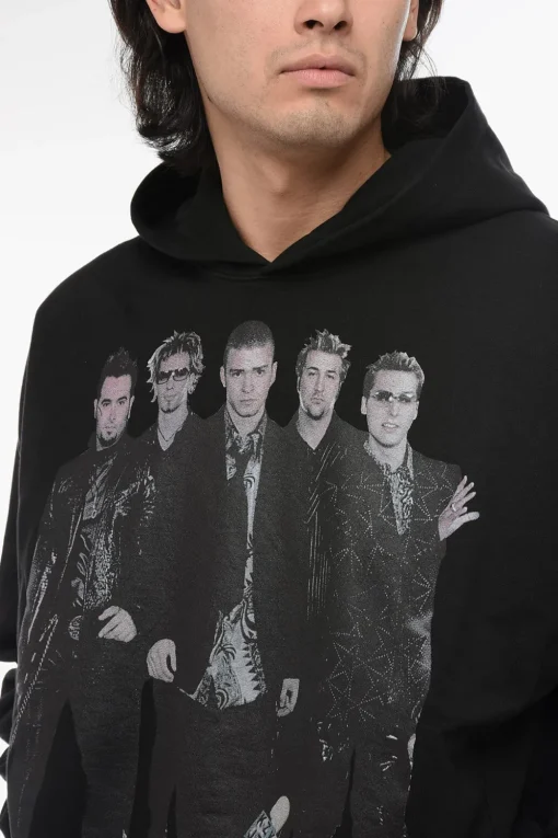 Felpa Hoodie NSYNC in Cotone Garzato Stampata>1989 Studio Best