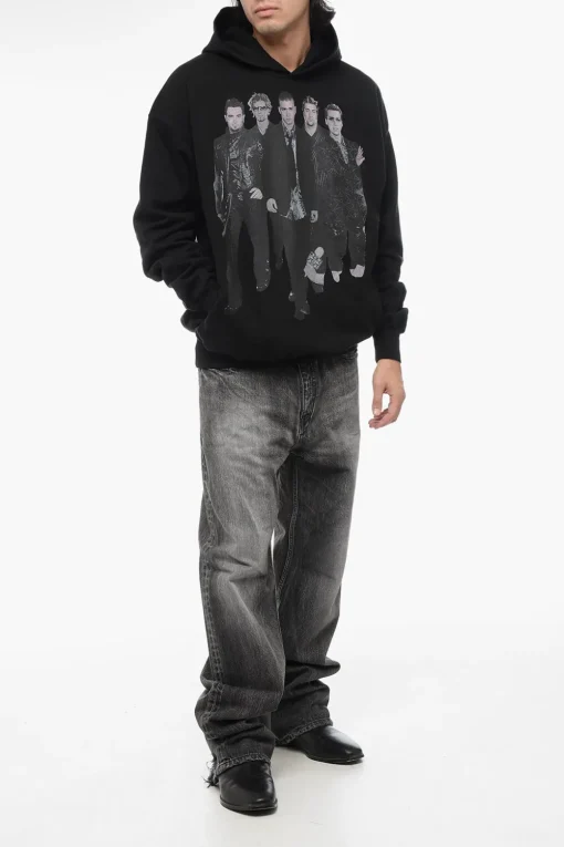 Felpa Hoodie NSYNC in Cotone Garzato Stampata>1989 Studio Best