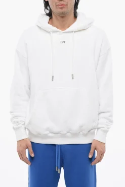 Felpa Hoodie OFF In Cotone Garzato>Off-White New