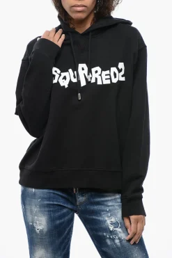 Felpa Hoodie Oversize con Graphic Logo>Dsquared2 Online