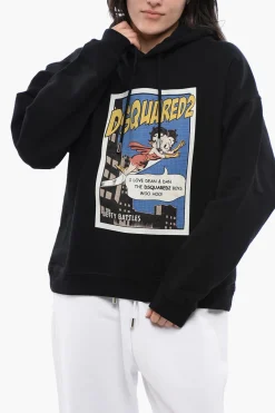 Online Felpa Hoodie Oversized BETTY BATTLES in Cotone Garzato Donna Felpe