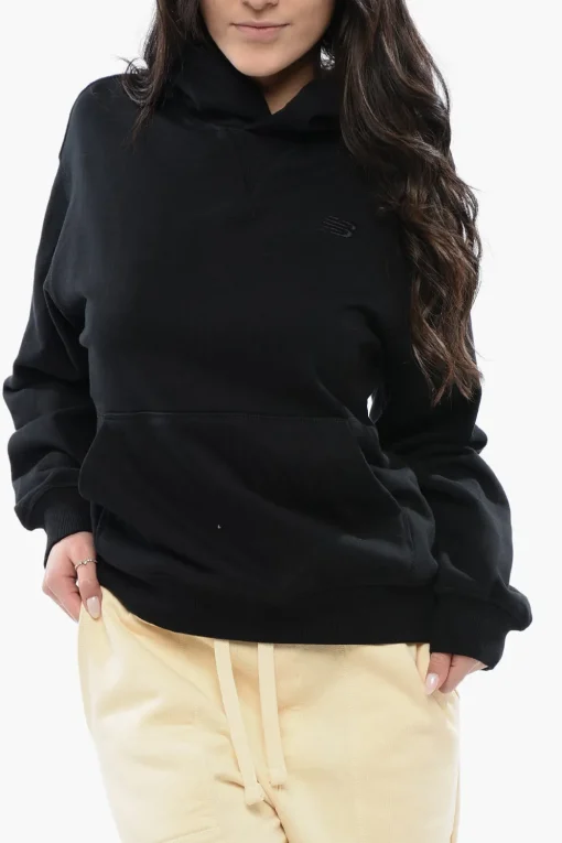 New Felpa Hoodie Oversized con Tasca a toppa Donna Felpe