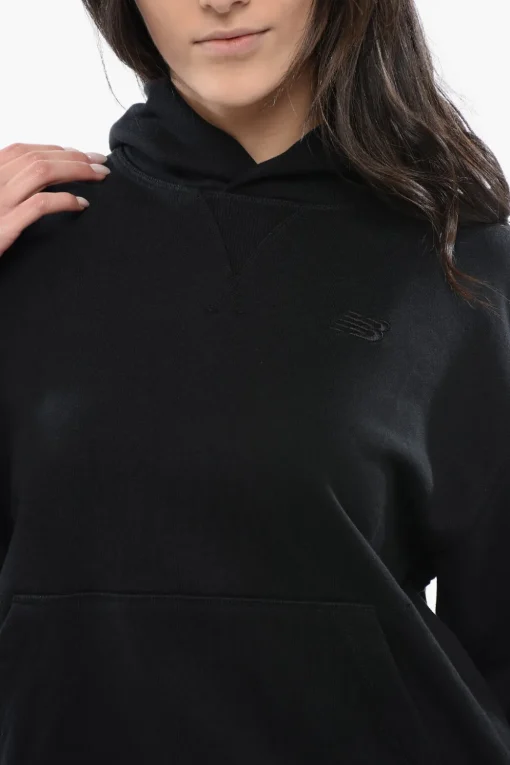 New Felpa Hoodie Oversized con Tasca a toppa Donna Felpe