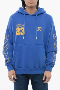 Outlet Felpa Hoodie OW23 Skate Fit in Cotone Garzato Uomo Felpe