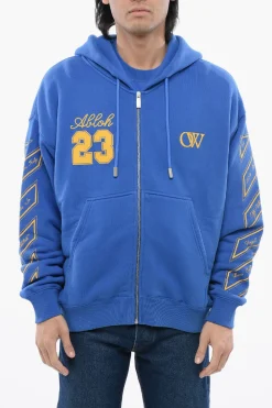 Felpa Hoodie OW23 Skate Fit con Zip Frontale>Off-White Fashion